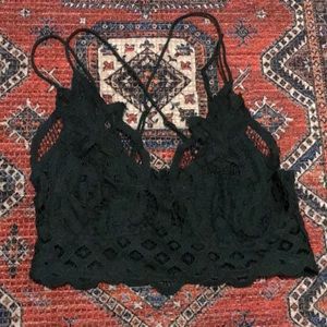 Free People emerald green bralette. Size L